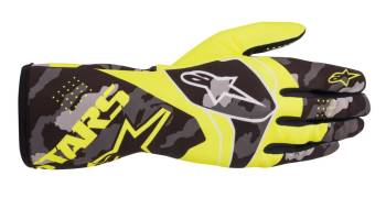 Alpinestars - Alpinestars Tech-K Race v2 Camo Karting Glove - Yellow Fluo/Black - Size XL