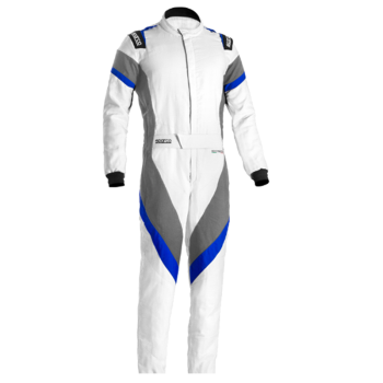 Sparco - Sparco Victory 2.0 Boot Cut Suit - White/Blue - X-Large / Euro 60