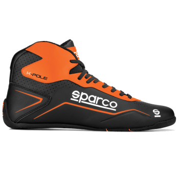 Sparco - Sparco K-Pole Karting Shoe - Black/Orange - Size: 26