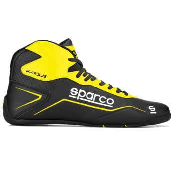 Sparco - Sparco K-Pole Karting Shoe - Black/Yellow - Size: 10 / Euro 43