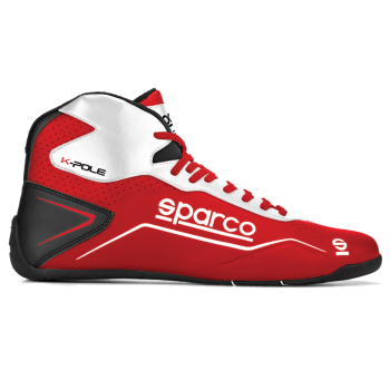Sparco - Sparco K-Pole Karting Shoe - Red/White - Size: 28