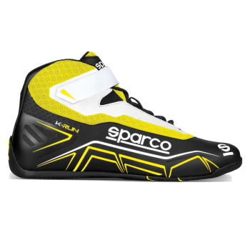 Sparco - Sparco K-Run Karting Shoe - Black/Yellow - Size: 9 / Euro 42