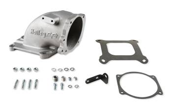 Holley EFI - Holley EFI Throttle Body Adapter - Elbow - Ford 105 mm Throttle Body to Square Bore Mounting Flange