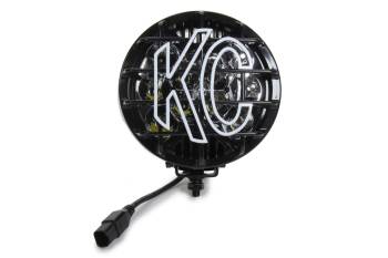 KC HiLiTES - KC HiLiTES Slim Lites Light Assembly - Spot - 6" Round - LED - Surface Mount - Steel - Black