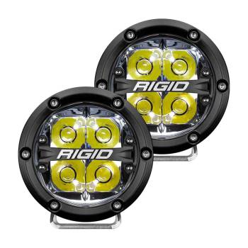 Rigid Industries - Rigid Industries 360 Series LED Light Assembly - Spot - 28 Watts - 4" Round - Surface Mount - White Backlight - White LED - Aluminum - Black Anodize