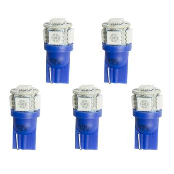 Auto Meter - Auto Meter 5 LED Light Bulb - Blue - T3 Wedge Style (Set of 5)