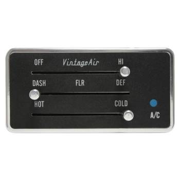 Vintage Air - Vintage Air Gen IV ProLine Climate Control Panel - 3 Lever - Horizontal - 4.30 x 2.17" Rectangle - In-Dash - Aluminum - Black Anodize