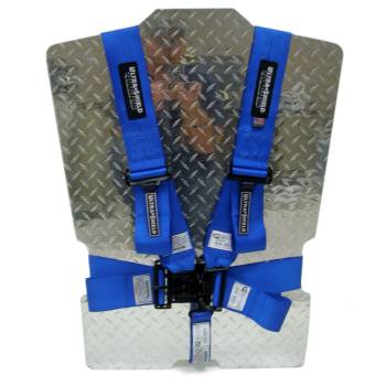 Ultra Shield Race Products - Ultra Shield Latch & Link 5 Point Harness - Pull Down Adjust - Bolt-On/Wrap Around - Individual Harness - Blue