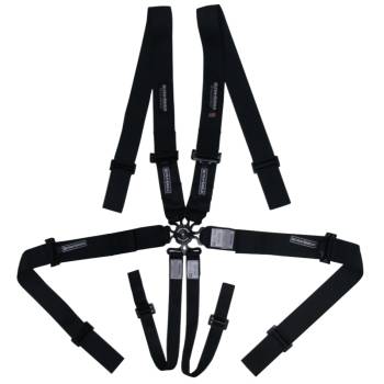 Ultra Shield Race Products - Ultra Shield Camlock 5 Point Harness - SFI 16.1 - Pull Up Adjust - Bolt-On/Wrap Around - Individual Harness - Black