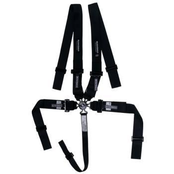 Ultra Shield Race Products - Ultra Shield Camlock 5 Point Harness - SFI 16.1 - Pull Down Adjust - Bolt-On/Wrap Around - Individual Harness - Black