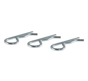 Curt Manufacturing - Curt Steel Hitch Pin Clip - Zinc Oxide - 1/2"/5/8" Hitch Pin (Set of 3)