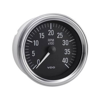 VDO - VDO Series 1 Tachometer - 4000 RPM - Electric - Analog - 3-3/8" Diameter - Black Face