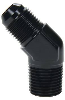 Allstar Performance - Allstar Performance 45° Adapter - 4 AN Male to 1/8" NPT Male - Aluminum - Black Anodize