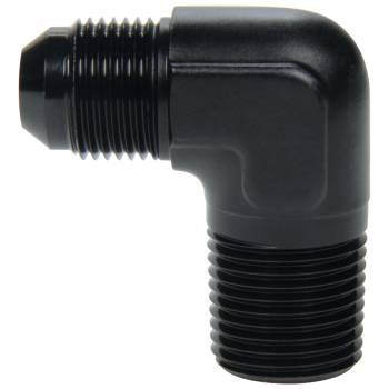 Allstar Performance - Allstar Performance 90° Adapter - 4 AN Male to 1/4" NPT Male - Aluminum - Black Anodize