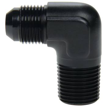 Allstar Performance - Allstar Performance 90° Adapter - 8 AN Male to 1/2" NPT Male - Aluminum - Black Anodize