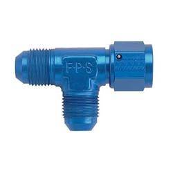 Fragola Performance Systems - Fragola Tee Adapter - 16 AN Male x 16 AN Male x 16 AN Female Swivel - Aluminum - Blue Anodize
