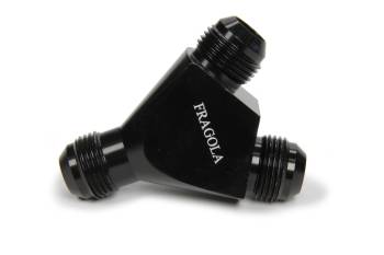 Fragola Performance Systems - Fragola Y Block - 12 AN Male Inlet - Dual 12 AN Outlets - Aluminum - Black Anodize