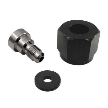 Nitrous Express - Nitrous Express Adapter - 4 AN Male to 1" Female - Gasket Included - Aluminum - Black Anodize