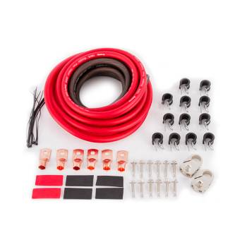 Flaming River - Flaming River Battery Relocation Kit - Cable Ends/Hardware/Heat Shrink Sleeves/Zip Ties Included - 2 Gauge Cables - 20 Ft. Red/8" Black