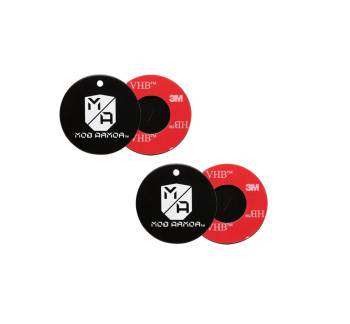 Mob Armor - Mob Armor Mounting Disc - Stick-On - 38 mm Diameter - Mounting Side - Steel - Black (Pair)