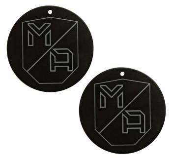 Mob Armor - Mob Armor Mounting Disc - Stick-On - 65 mm Diameter - Mounting Side - Steel - Black (Pair)