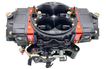 Willy's Carburetors - Willy's Equalizer Carburetor - 4-Barrel - 750 CFM - Square Bore - No Choke - Mechanical Secondary - Dual Inlet - Black Powder Coat - Gas