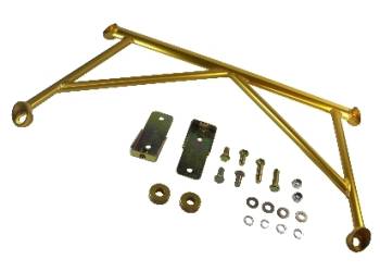 Whiteline Performance - Whiteline Performance Chassis Brace - Front - Control Arm to Sway Bar - 4 Point - Hardware Included - Steel - Gold Powder Coat - Ford Mustang 2005-10