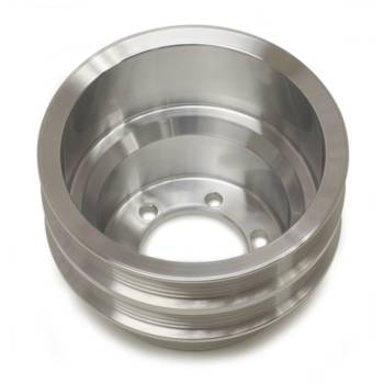 March Performance - March Performance Crankshaft Pulley - Serpentine - Double 6-Rib - Clear Anodize - Mopar B/RB-Series