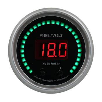 Auto Meter - Auto Meter Sport-Comp Elite Combination Gauge - Digital - Electric - Fuel Level/Voltmeter - 2-1/16" Diameter - Black Face