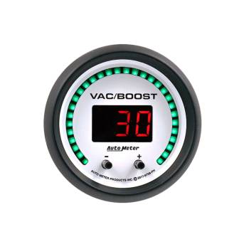 Auto Meter - Auto Meter Phantom Elite Boost/Vacuum Gauge - Digital - Electric - 0-1600 PSI/0-110 Bar - 2-1/16" - White Face