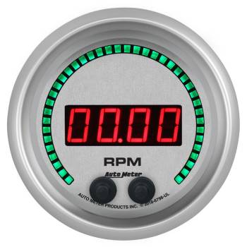Auto Meter - Auto Meter Ultra-Lite Elite Tachometer - Digital - Electric - 0-16000 RPM - 3-3/8" - White Face