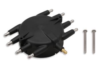 MSD - MSD Distributor Cap - HEI Style Terminals - Stainless Terminals - Screw Down - Black - Non-Vented - Crab Cap - MSD Pro-Billet - V8