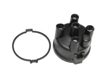 PerTronix Performance Products - PerTronix Distributor Cap - Socket Style Terminals - Stainless Terminals - Clamp Down - Black - Vented - Pertronix Industrial Electronic Distributor - 2-Cylinder