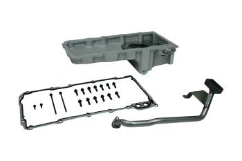Moroso Performance Products - Moroso Rear Sump Engine Oil Pan Kit - 6 Qt. - 5-3/4" Deep - Gasket/Hardware/Pickup Included - Steel - Zinc - GM LS-Series