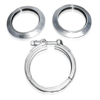 Stainless Works - Stainless Works V-Band Clamp Exhaust Clamp - 2-1/2" Tube - Clamp/Flanges - Stainless - Natural