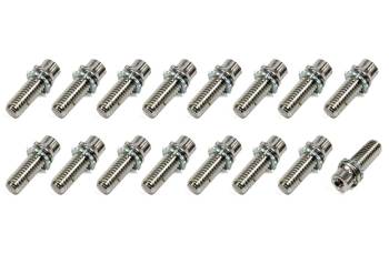 Taylor Cable Products - Taylor Vibe-Lock Header Bolt - 3/8-16" Thread - 1.000" Long - 12 Point Head - Stainless - Polished (Set of 16)