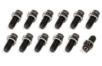 Taylor Cable Products - Taylor Vibe-Lock Header Bolt - 3/8-16" Thread - 0.750" Long - 12 Point Head - Steel - Black Oxide (Set of 12)