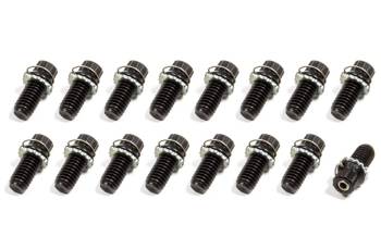 Taylor Cable Products - Taylor Vibe-Lock Header Bolt - 3/8-16" Thread - 0.750" Long - 12 Point Head - Steel - Black Oxide (Set of 16)