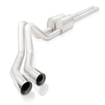 Stainless Works - Stainless Works Redline Exhaust System - Cat-Back - 3" Diameter - 4" Dual Tips - Side Exit - Stainless - Natural - GM Fullsize Truck 2019-20
