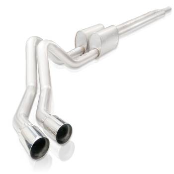 Stainless Works - Stainless Works Redline Exhaust System - Cat-Back - 3" Diameter - 4" Dual Tips - Side Exit - Stainless - Natural - GM Fullsize Truck 2019-20