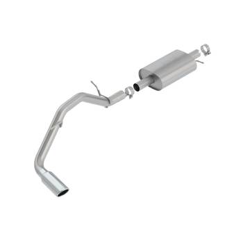 Borla Performance Industries - Borla S-Type Exhaust System - Single Side Exit - 2.75" Diameter - 4" Polished Tip - Stainless - Natural - Ford Ranger 2019