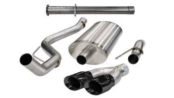 Corsa Performance - Corsa Xtreme Exhaust System - Cat-Back - 3.0" Diameter - Single Side Exit - Dual 4.5" Black Tips - Stainless - Natural - Ford Raptor 2011-14