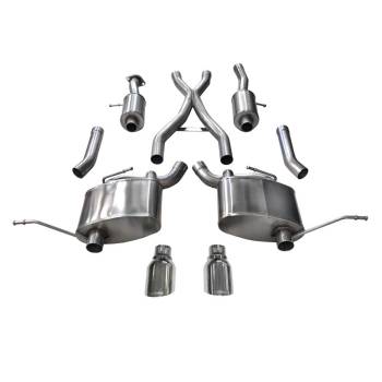 Corsa Performance - Corsa Sport Exhaust System - Cat-Back - 2.5" Diameter - Dual Rear Exit - 4.5" Polished Tips - Stainless - Natural - 5.7 L - Jeep Grand Cherokee 2011-19