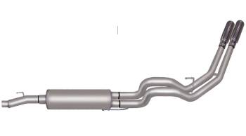 Gibson Performance Exhaust - Gibson Dual Sport Exhaust System - Cat-Back - 2-1/2" Diameter - Dual Side Exit - 3-1/2" Polished Tips - Stainless - Natural - Ford Fullsize Truck 2009-11