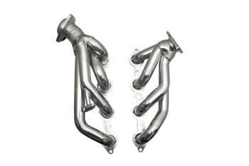 Gibson Performance Exhaust - Gibson Shorty Headers - 1-5/8" Primary - Stock Collector Flange - Stainless - Silver Ceramic - Small Block Chevy - GM Fullsize SUV/Truck 1999-2001