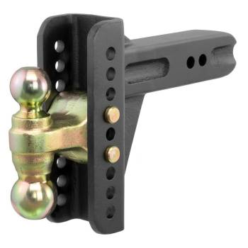 Curt Manufacturing - Curt Hitch Shank Bar - 2-1/2" Hitch - Adjustable - 16-5/8" Long - 6" Drop to 5-1/4" Rise - 20000 lb. Tongue Weight - 2"/2-5/16" Ball - Steel - Black Powder Coat