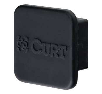 Curt Manufacturing - Curt 2" Tube Hitch Cover - Curt Logo - Rubber - Black