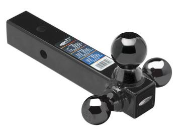 Draw-Tite - Draw-Tite Tri-Ball Ball Mount Hitch - 2" Hitch - 12" Long - 6000 lb. Capacity - 1-7/8, 2, and 2-5/8" Balls Installed - Steel - Black Powder Coat