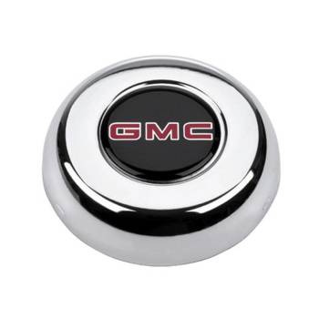 Grant Products - Grant Horn Button - GMC Logo - Plastic - Black/Chrome - Grant Classic/Challenger Steering Wheels