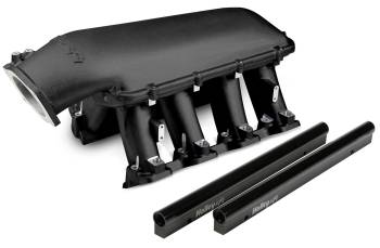 Holley - Holley LS Hi-Ram EFI Intake Manifold - 92 mm Throttle Body Flange - Multi Port - Aluminum - Black Ceramic - LS1/LS2/LS6 - GM LS-Series